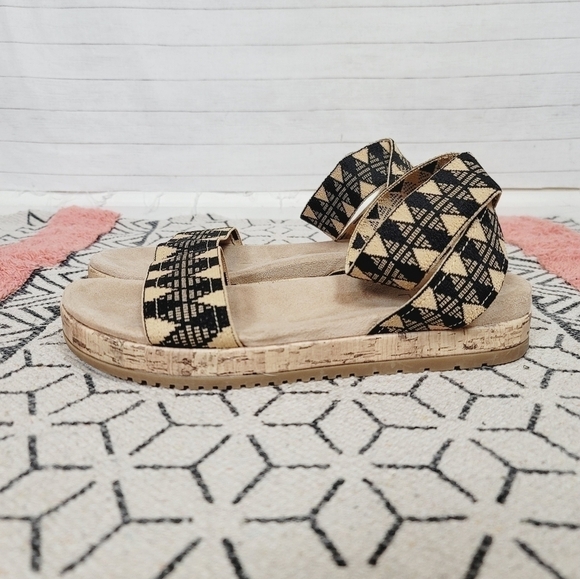SOUL by Naturalizer Fabric Upper Cork Sandals, sz 9 - Picture 1 of 13